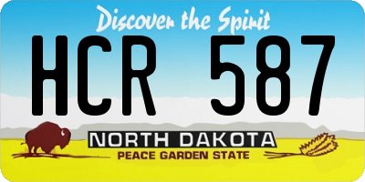 ND license plate HCR587