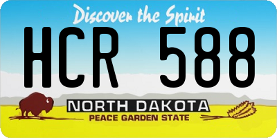 ND license plate HCR588