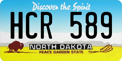 ND license plate HCR589