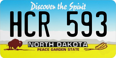 ND license plate HCR593