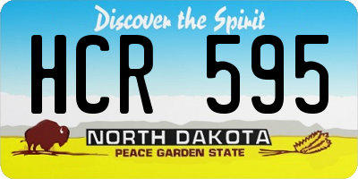 ND license plate HCR595