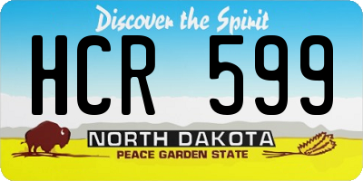 ND license plate HCR599