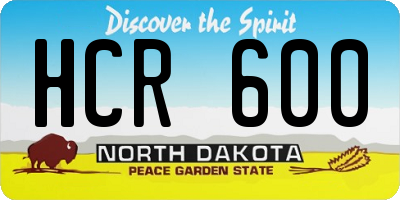 ND license plate HCR600