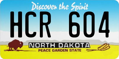 ND license plate HCR604