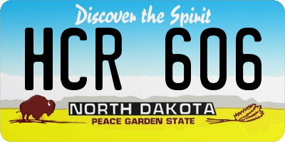 ND license plate HCR606