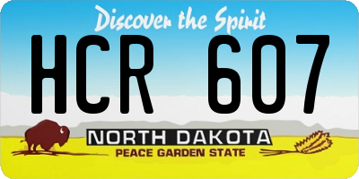 ND license plate HCR607
