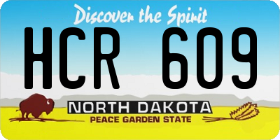 ND license plate HCR609