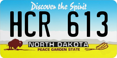 ND license plate HCR613