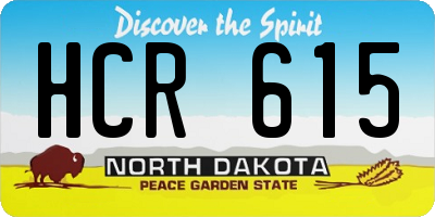ND license plate HCR615