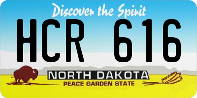 ND license plate HCR616
