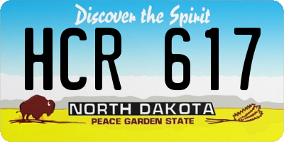 ND license plate HCR617