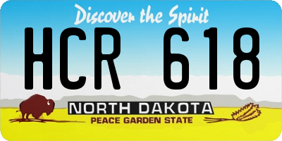 ND license plate HCR618