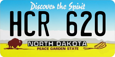 ND license plate HCR620