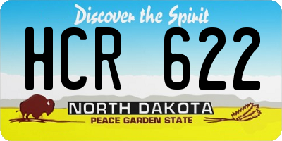 ND license plate HCR622