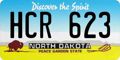 ND license plate HCR623
