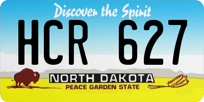 ND license plate HCR627