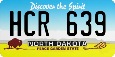 ND license plate HCR639