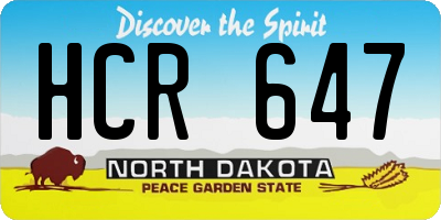 ND license plate HCR647