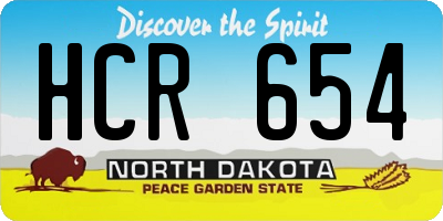 ND license plate HCR654