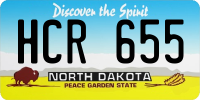 ND license plate HCR655