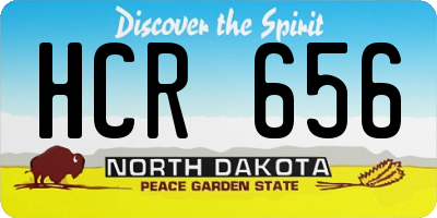 ND license plate HCR656