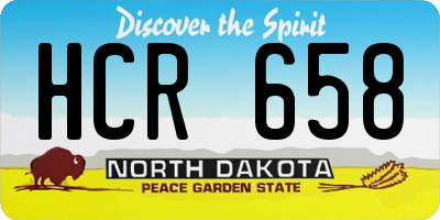 ND license plate HCR658
