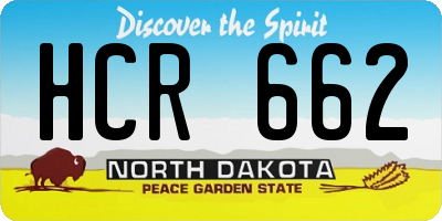 ND license plate HCR662