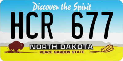 ND license plate HCR677