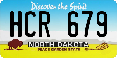 ND license plate HCR679