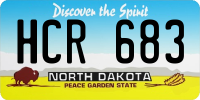 ND license plate HCR683