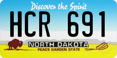 ND license plate HCR691