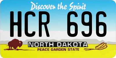 ND license plate HCR696