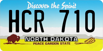ND license plate HCR710
