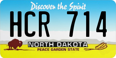ND license plate HCR714