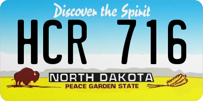 ND license plate HCR716