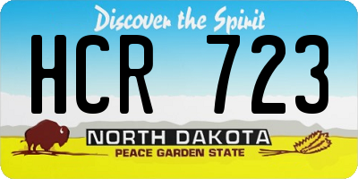 ND license plate HCR723