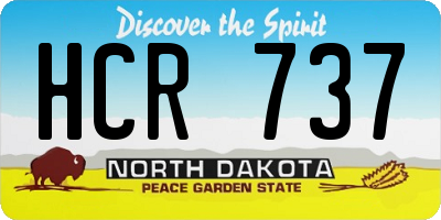 ND license plate HCR737