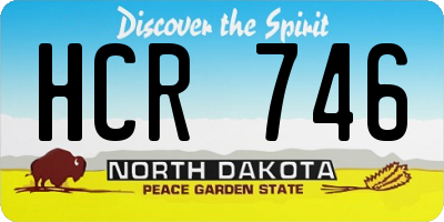 ND license plate HCR746