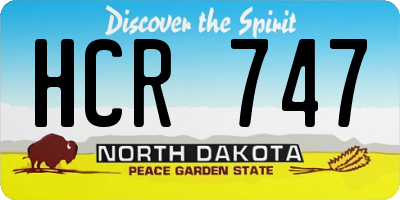 ND license plate HCR747