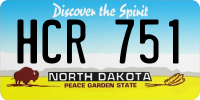 ND license plate HCR751