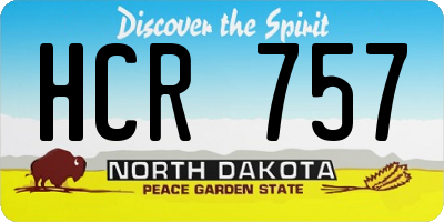 ND license plate HCR757