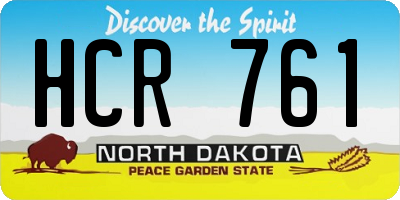 ND license plate HCR761