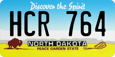 ND license plate HCR764