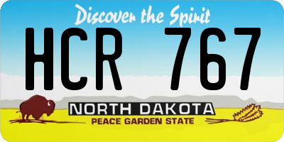 ND license plate HCR767