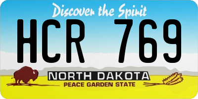 ND license plate HCR769