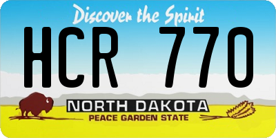 ND license plate HCR770