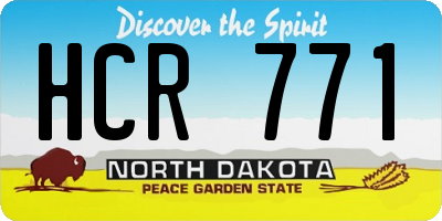 ND license plate HCR771