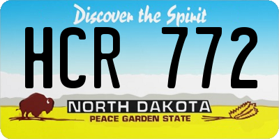 ND license plate HCR772