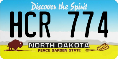 ND license plate HCR774