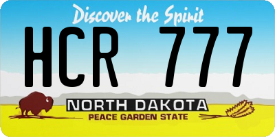 ND license plate HCR777